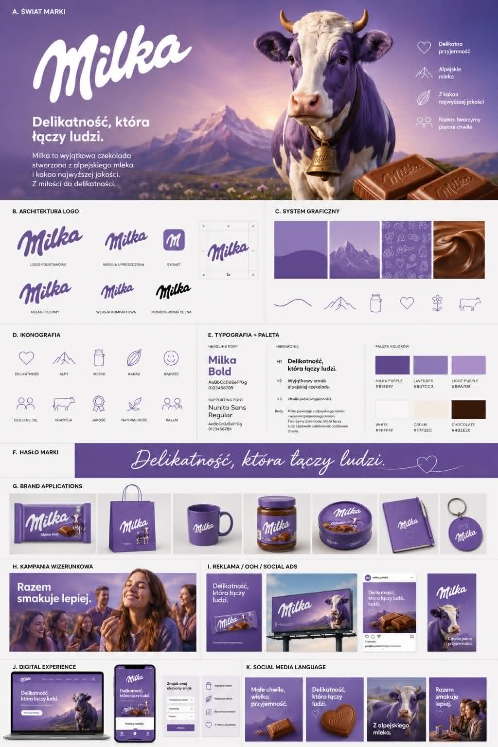 Milka brand board example