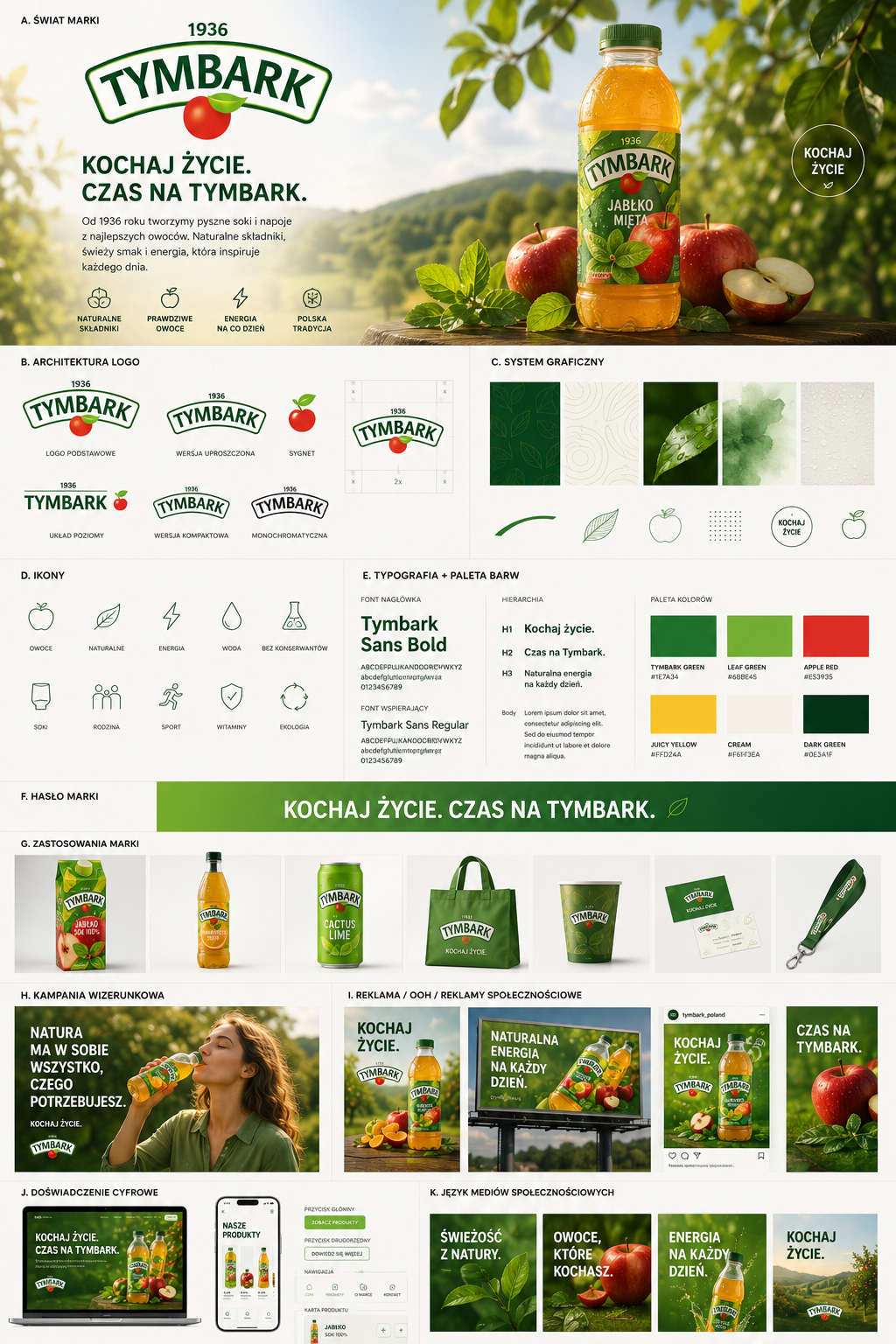 Tymbark brand board example